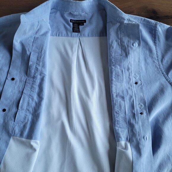 5.11 Tactical Shirt 2XL Blue RapiDraw Covert Conceal Carry Mesh Lined 72170 - Picture 7 of 15